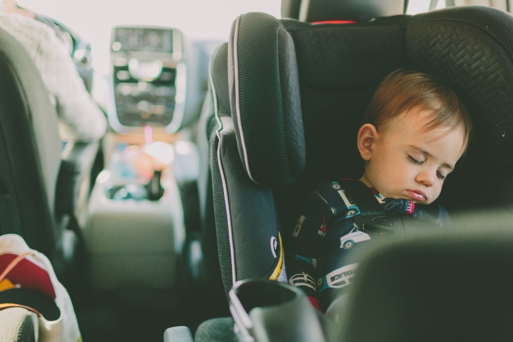 Stick to your sleep schedule as much as possible when traveling with littles.