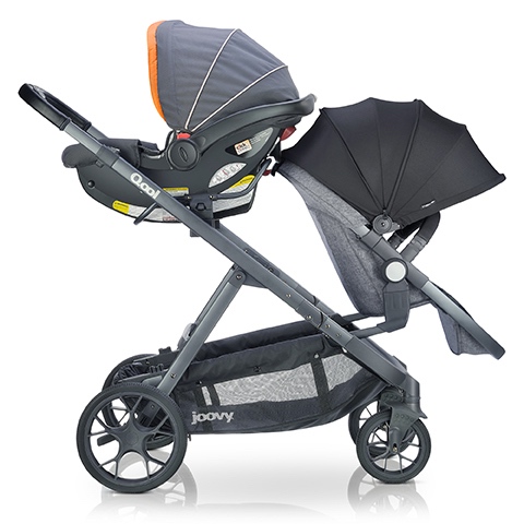 Use a stroller that allows you to snap your car seat in, so you can bring it with you!