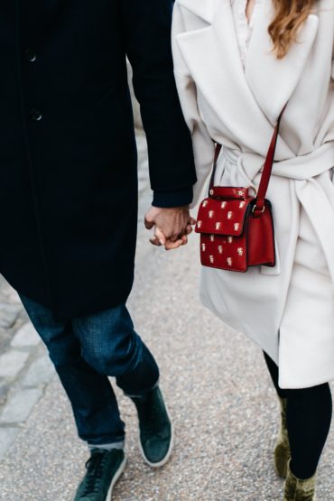 Couple holds hand