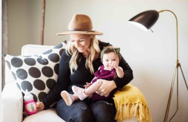 Mom with daughter and boob diamond bottle