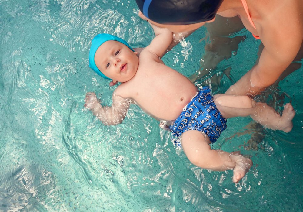Baby's swim lesson