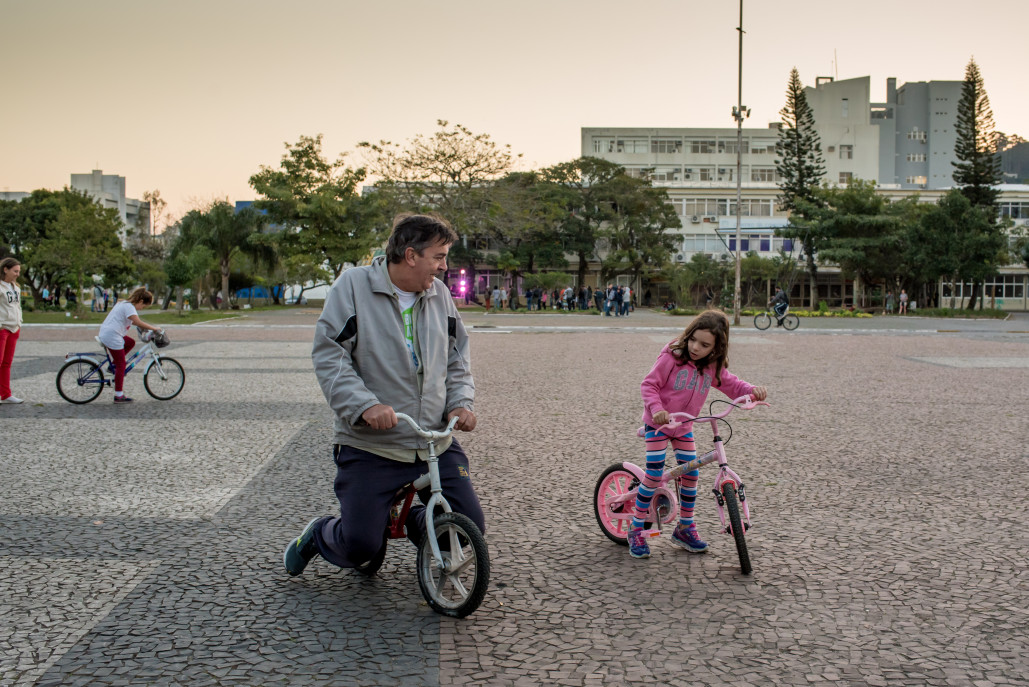 teaching a teenager to ride a bike